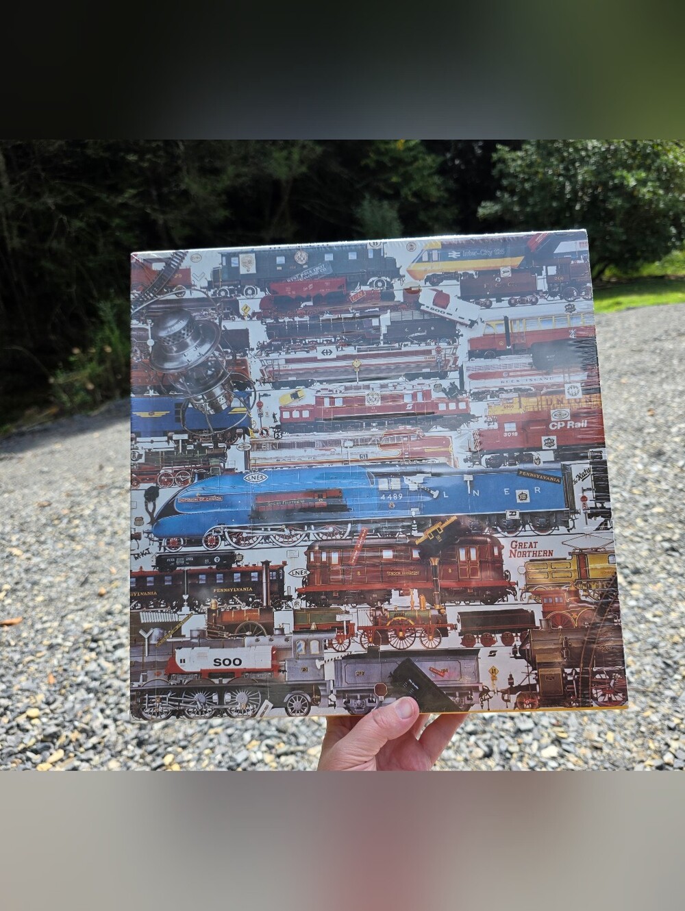 600 piece Nordevco Challenger Puzzle All Aboard NEW Trains Railroad puzzle